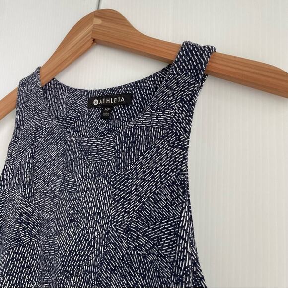 Athleta Santorini sleeveless dress navy and white size petite medium - Picture 7 of 9